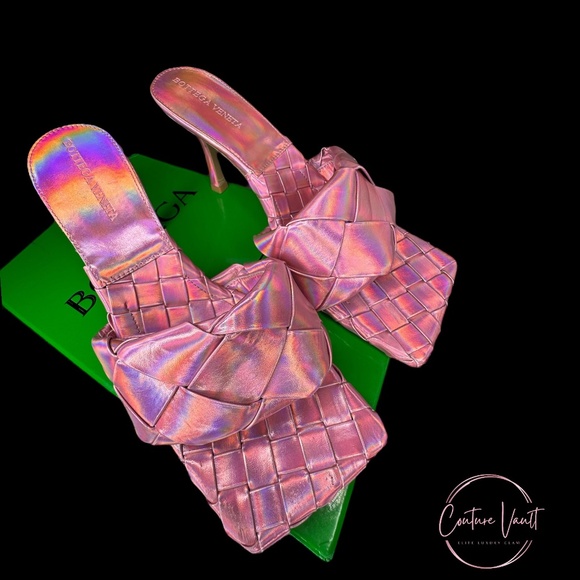 Bottega Veneta Pink Mule Sandals - Picture 1 of 3